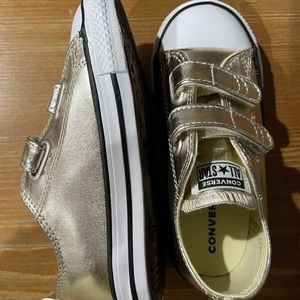 Converse gold sneakers girl toddler